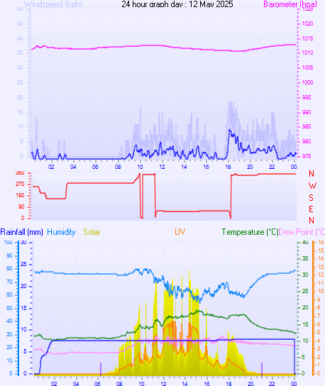 24 Hour Graph for Day 12